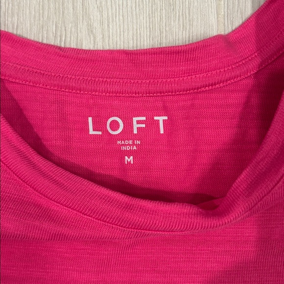 LOFT Fuchsia Short Sleeve Tee - Picture 2 of 6